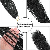 Perruque tressée Amygirl style bohème, extensions de cheveux bouclés 100 % fibres synthétiques haute température, installation facile, qualité supérieure, aspect naturel