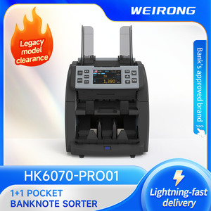 Compteur de billets et trieuse à <span class=keywords><strong>deux</strong></span> poches CIS à dénomination mixte avec fonction de lot et fonction d'ajout - Product Image 6