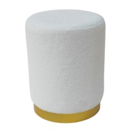 Chaises de bonne qualité Bailey tabouret pouf en métal doré tabourets pouf rembourré en velours d'acier inoxydable pouf pouf