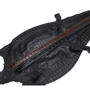 Uckleless-<span class=keywords><strong>Cinturón</strong></span> de piel de cocodrilo, 3,4 cm de ancho, piel de cocodrilo auténtica - Product Image 6