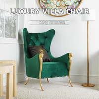 Fauteuil inclinable moderne et confortable en métal, style villa italienne de luxe, pour salon haut de gamme, appartements et hôtels