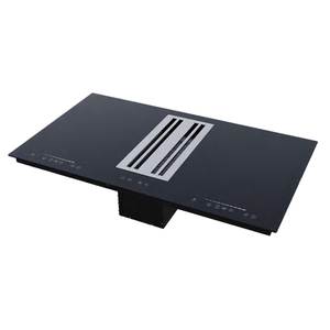 Hotte de cuisinière murale 60cm/24 pouces, commande tactile avec vague manuelle, hotte <span class=keywords><strong>aspirante</strong></span> en forme de T en acier - Product Image 1