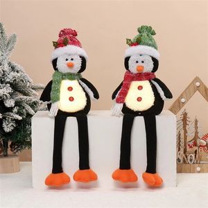 Juego de 2 Pingüinos Navideños Luminosos, Muñecos de Peluche con LED Cálidos para Niños, Regalo de Navidad y Decoración del Hogar - Product Image 1