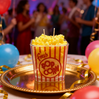 Bougie de pop-corn créative personnalisée faite à la main bougie de cire de soja parfumée cadeau d'anniversaire de Noël bougie en forme de nourriture pour les cadeaux de fête