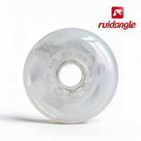 Roues de patins à roulettes Ruidongle originales en PU marbré transparent, roues de slalom à rebond élevé et résistantes à l'usure pour enfants et adultes