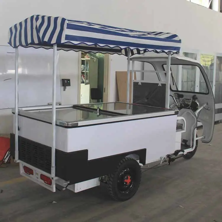Triciclo per gelato refrigerato di buona qualità con scatola di consegna refrigerata