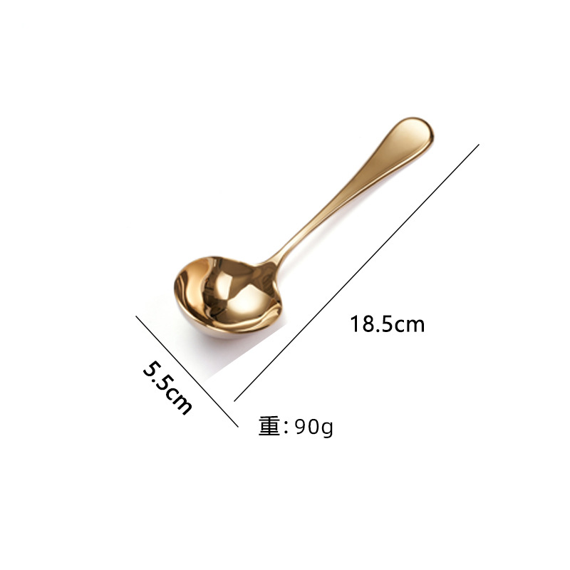 Golden egg-shaped spoon