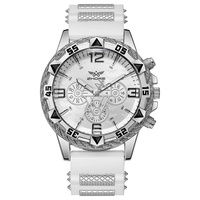 Nouvelle Grande Montre Homme à Quartz, Bracelet en Silicone Bleu, Design Tendance Affaires Décontracté Sportif, Alliage Transfrontalier, Verre 45mm
