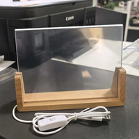 Base d'éclairage LED en bois avec support en acrylique personnalisable, éco-responsable, pour éclairage d'accentuation en gros