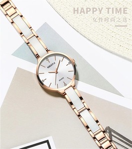 Montre-bracelet à quartz de luxe pour femme avec logo personnalisé, boîtier en alliage, mouvement Ronda, livrée en coffret, montre tendance pour femme d'affaires - Product Image 3