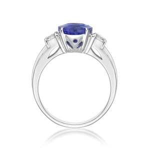 Anillo de Tanzanita de Plata de Ley 925 al por Mayor, Corte Ovalado, Piedra Azul, Anillo de Compromiso y Boda de Tanzanita - Product Image 4