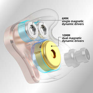 Audífonos Intrauditivos Dinámicos con Cable <span class=keywords><strong>KZ</strong></span> DQ6S para Juegos, Auriculares de Monitoreo de Música HIFI, Cable Desmontable de 3.5 mm, Carcasa Metálica - Product Image 4
