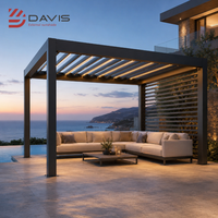 Fabricant de pergolas extérieures en aluminium, gazebo à toit pliant avec auvent rétractable motorisé pour la fourniture de projets