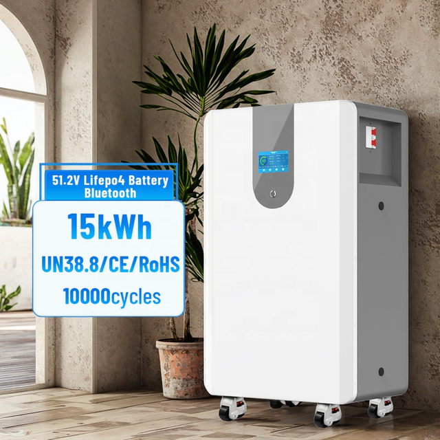 51.2V 300Ah 15kWh Floor Mounted Lithium Battery Pack 300 Amp Mobile Lifepo4 Solar Power Storage Lithium Ion Batteries