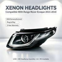 Faros de Xenón Remanufacturados D3S de 16 Pines, Adaptativos AFS de 12V para Range Rover Evoque 2015-2018, Izquierdo y Derecho