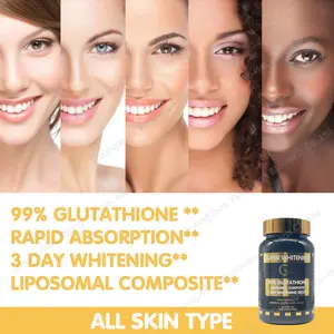 2024 Hot Sell 99% Glutathione 3 Days Whitening Liposomal Glutathione Pills Collagen Vitamin C Skin Whitening Capsules