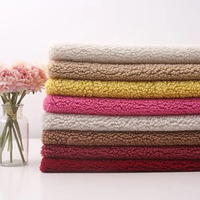 Shaoxing fabricant 100% Polyester Faux coton Sherpa doublure polaire Pile courte fausse fourrure peluche tissu polaire
