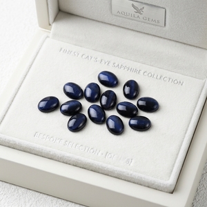 Piedras Preciosas Sueltas de Ojo de Tigre Azul Natural, Talladas a Medida, Ovaladas y Pulimentadas, para Joyería, Corte CNC Directo de Fábrica - Product Image 1