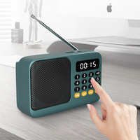 Speaker Bluetooth Portabel, Mendukung Kartu SD, Baterai Isi Ulang, Tombol Besar, Radio FM, untuk Lansia