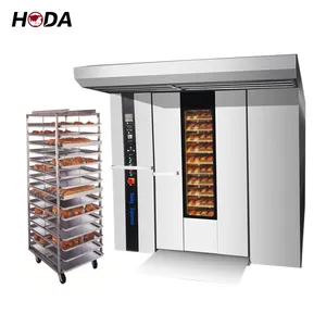 Large commercial used rack rotary oven for bakery french bread sale bakery baking pizza 12 16 32 64 trays restaurant philippines