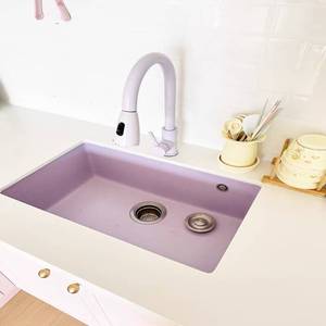 Fregadero de Cocina Blanco con Grifo Opcional, Grosor de 3.0, Opciones de Profundidad de 205 a 220, Instalación Rápida - Product Image 3