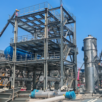 Plateforme d'opération multi-niveaux en acier robuste pour usine chimique, fabrication professionnelle de structures en acier