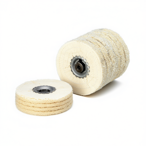 Disques de polissage Fervi en sisal et coton 100 mm pour ponçage du métal et du bois - Product Image 2