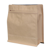 Sacs à fond plat en gros en stock, pochettes carrées verticales vides pour snacks et noix, emballage avec fermeture éclair refermable, logo personnalisé