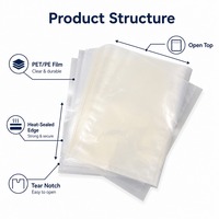 Sachet plat thermoscellable en PET/PE de qualité alimentaire, impression personnalisée, scellage trois côtés, pour assaisonnements et lait en poudre