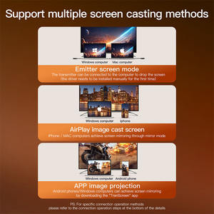 Mindpure 1080P 50m Estensore <span class=keywords><strong>Video</strong></span> Wireless con Dongle Dual Frequenza (5G/2.4G) Kit TX RX per <span class=keywords><strong>Home</strong></span> Cinema e Ufficio - Product Image 4