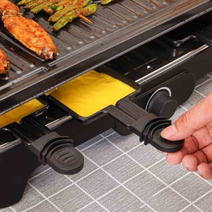Grill électrique 1400W avec contrôle de température, surface antiadhésive sans fumée, plaque amovible pour utilisation intérieure/extérieure - Product Image 2