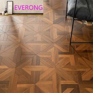 Parquet en bois de chêne massif de style français vintage Parquet en teck de 15mm d'épaisseur Plancher d'ingénierie par clic en vente directe en usine - Product Image 2