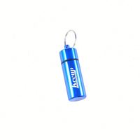 Porte-clés promotionnel en silicone imperméable et écologique avec logo personnalisé, conteneur pour écouteurs, boîte à pilules