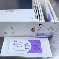 Consommables médicaux Suture chirurgicale Vicryll PGLA 910 PGA Suture chirurgicale avec aiguille pour vétérinaire et hôpital
