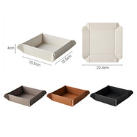 Plateau de présentation de bijoux en cuir PU vintage de luxe personnalisé OEM, plaques murales décoratives, plateaux de rangement
