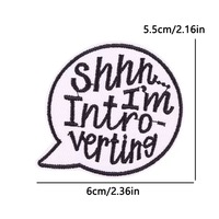Patchs brodés avec slogan drôle, citation sarcastique, badge thermocollant, lettrage noir et blanc, applique pour vêtements, veste, sac à dos, bricolage