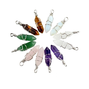 Collar <span class=keywords><strong>de</strong></span> moda para mujer, cristal <span class=keywords><strong>de</strong></span> cuarzo <span class=keywords><strong>turquesa</strong></span> <span class=keywords><strong>Natural</strong></span> con forma <span class=keywords><strong>de</strong></span> bala, <span class=keywords><strong>colgante</strong></span> <span class=keywords><strong>de</strong></span> punto curativo en cadena <span class=keywords><strong>de</strong></span> joyería fina - Product Image 1