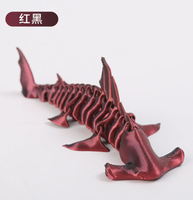 Figurine articulée de requin marteur imprimée en 3D, articulations mobiles, décoration de bureau, animal marin, vente en gros, cadeau tendance
