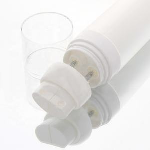 Bouteille à pompe en verre sans air en plastique recyclé, logo personnalisé, bouteille à pompe cosmétique, double tubes, 50 ml, bouteille à pompe pour lotion - Product Image 2
