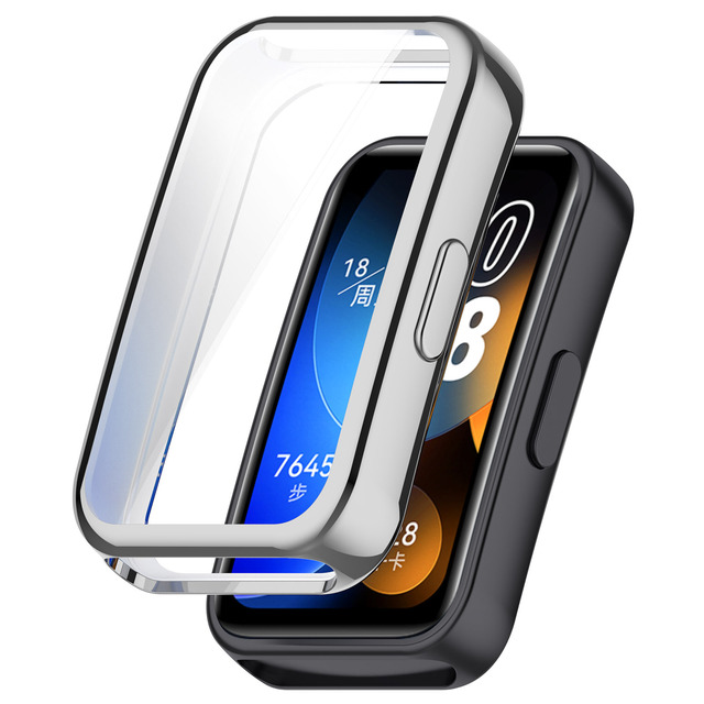 BOORUI Soft Electroplating TPU Case for Band 9 NFC Full Screen Cover Durable Sport Fashion Watch