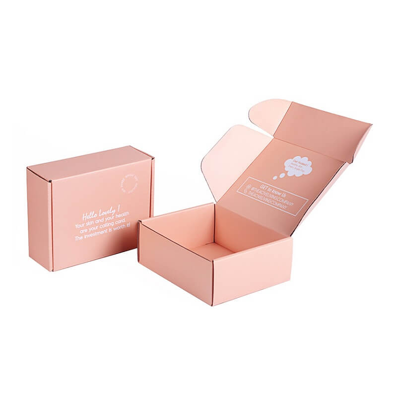 High-End Customized Corrugated Mailer Box Gold Logo Recycled Materials Eco-Friendly Packaging Custom Color Size Options for Gift
