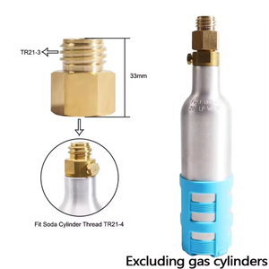 Adaptateur Convertisseur de Gaz CO2 Personnalisable pour Sodastream TR21-3, Filetage Femelle/Mâle, Sortie pour Réservoir Quooker Cube, Laiton Doré, OEM - Product Image 4