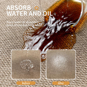 Tapis de cuisine en lin Kijima, rectangulaire, antidérapant, absorbant l'eau et l'huile, lavable en machine, paillasson pour usage domestique, couleur unie, fibre de polyester - Product Image 1