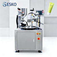 Machine de remplissage et de scellage semi-automatique ESKO pour crème, pommade, shampoing, cosmétiques, système d'emballage en aluminium