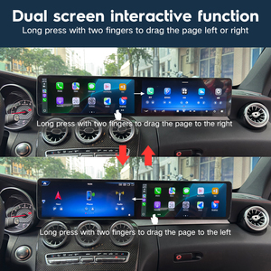 Sistema de Pantalla Dual de 12.3 Pulgadas con Carplay, Unidad Principal de Repuesto para Mercedes Benz GLC X253 C W205, Pantalla Táctil, Radio, Navegación - Product Image 3
