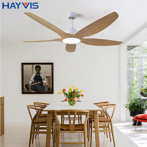 Tiết kiệm năng lượng khách sạn nhà 52 inch Sắt + ABS kích thước lớn năm lá im lặng có thể điều chỉnh LED quạt trần ánh sáng - Product Image 2