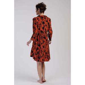 Vienetta KADIN BELMANDO GOMLEK YAKA DOUBLE 7/8 KOL BELI BUZGULU FIRFIRLI TUNIK-NARANJA - Product Image 5