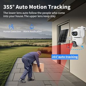 امن المنزل HD 4G-إنذار للرؤية الليلية يتتبع حركة PTZ بااتجاهين صوت رصاصة - Product Image 6