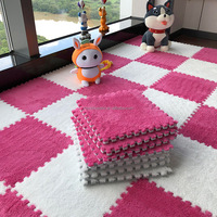 Tapis de puzzle en polyester RTS Hot 60x60cm, lavable, en peluche, pour bébés, chambre à coucher, salon, hôtel, maison - Fabriqué à la machine