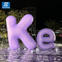 Ballon gonflable géant pour mots de l'alphabet Ballon gonflable personnalisé pour la publicité avec slogan Lettres en PVC pour la publicité